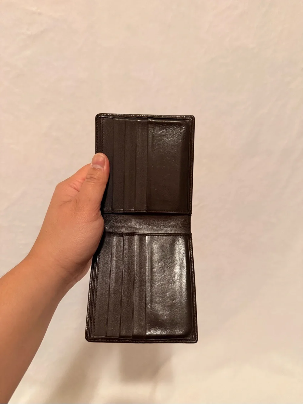Vintage Loewe Brown Leather Anagram Bifold Wallet